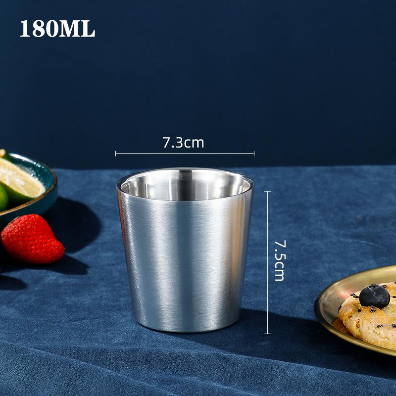 304 Stainless Steel Beer Mug Water Cup Anti Scaling Anti Fall Restaurant Tea Cup Coffee Drink Cup