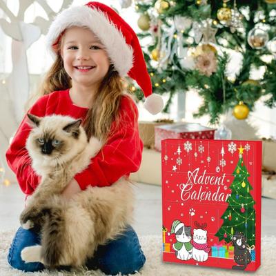 Yousheng Cat Advent Calendar Cats Interactive Play Toys Christmas Countdown Calendar with Assorted Cat Toys for Indoor Cats Entertainment Health