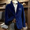Men's Solid Color Corduroy Warm Pocket Suit Jacket Cardigan Men's Casual Suit
