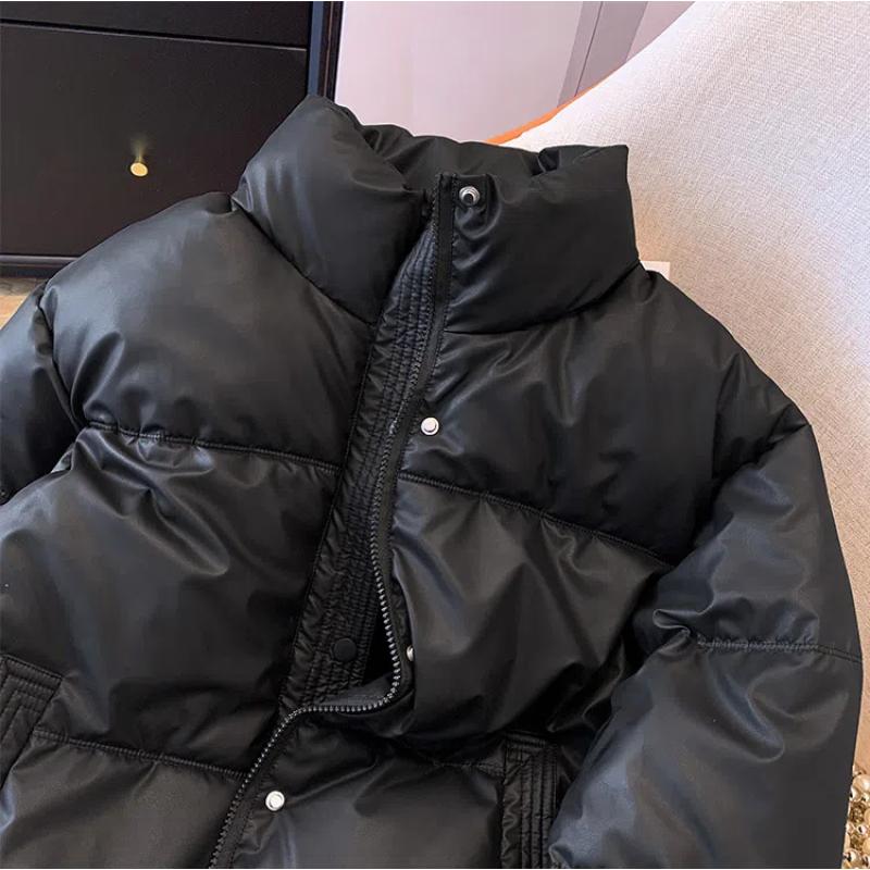 Non-washable PU Cotton Jacket Short Section Loose Thickened Bread Clothes Cotton Jacket Jacket