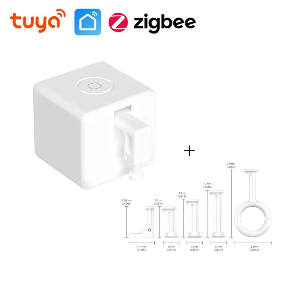 Zigbee Smart Fingerbot Plus Schalter Knopfdrücker Berührungsarme Fingerbot Tuya Smart Life Steuerung Funktioniert mit Gateway Hub Alexa Google