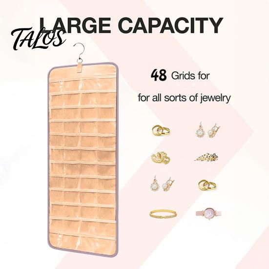 Multi-layered Jewelry Display Rack Hanging Organizer Necklace Holder Large Capacity Practical Space-saving Anti-tangle Earrings Rings Hanger Stylish