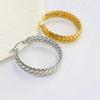 18K Gold Plated Wheat Ear Hoop Earrings: Geometric Stainless Steel Jewelry for Women