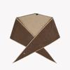 Saint Luxure 100% Wool Triangle Petite Muffler Brown Beige
