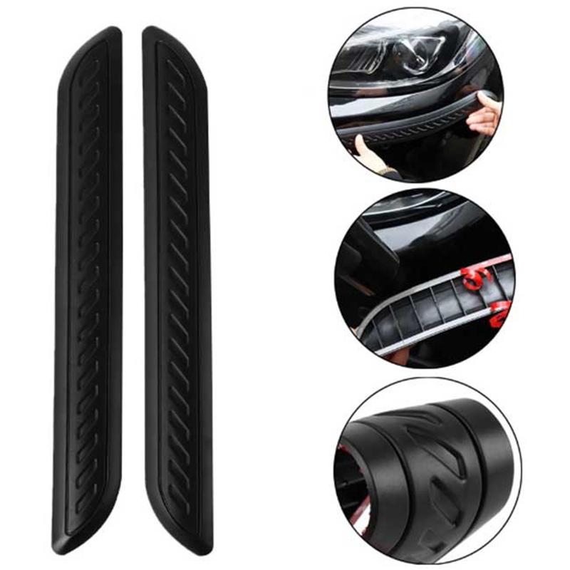 2pcs/set Anti-collision Car Styling Front Rear Rubber Bumper Corner Protector Crash Sticker
