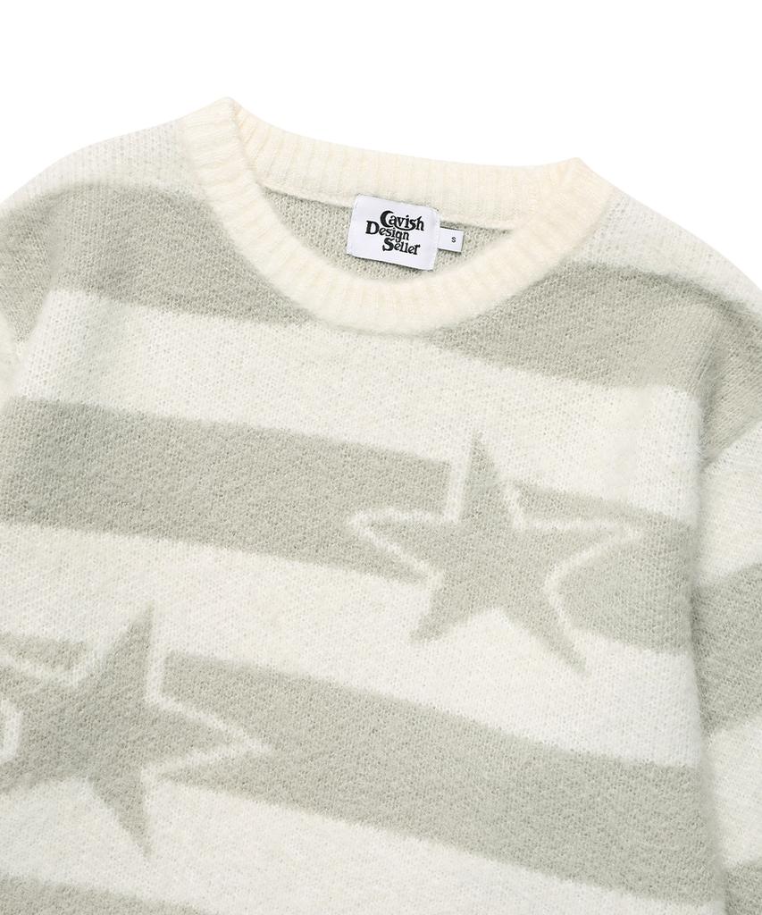 CAVISH Gepunkteter Sternen-Strickpullover Elfenbein(Cv2Ffuk600A)