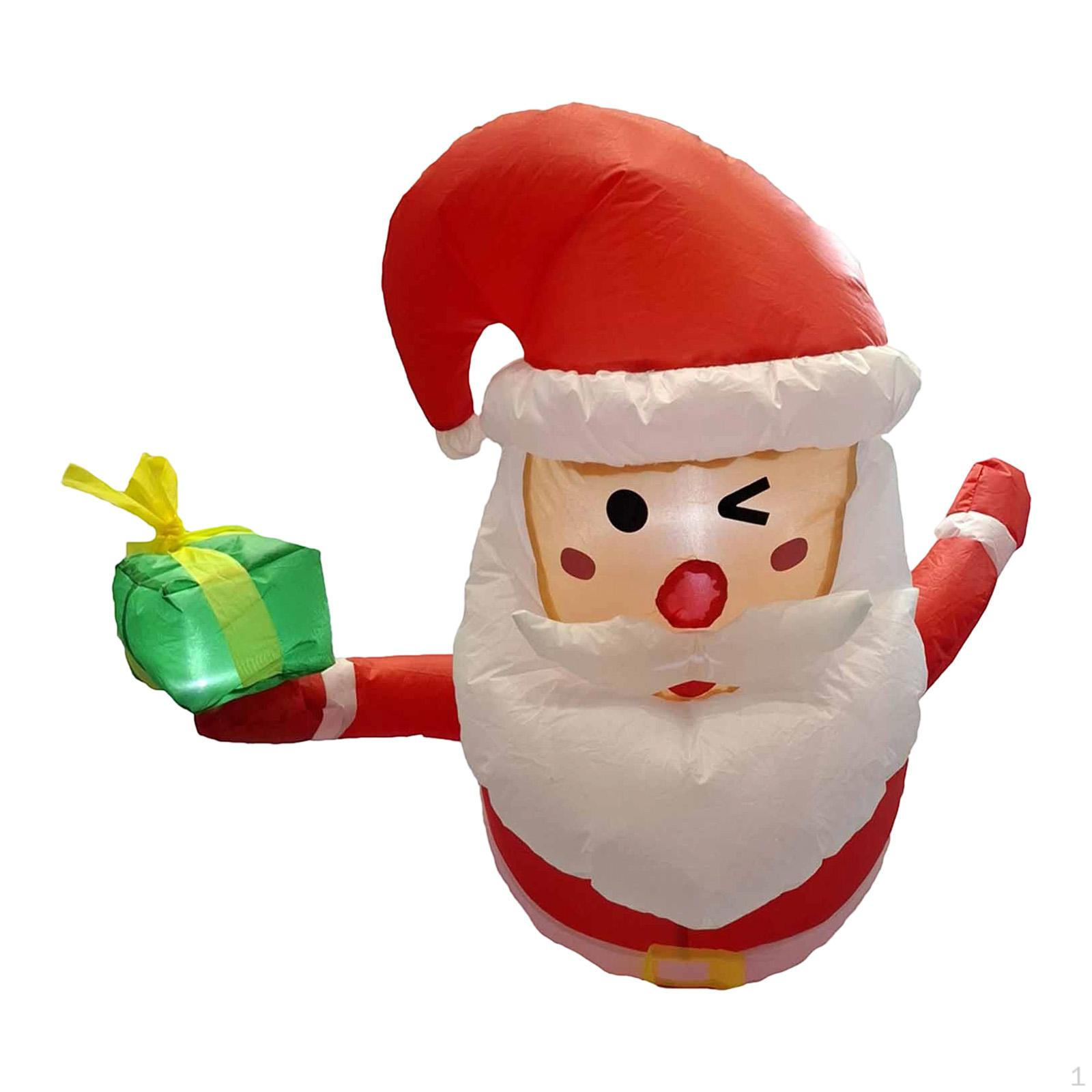 

3.5ft Christmas Inflatable Hanging Santa Claus Photo Props Outdoor Decoration Roof Holiday Gift