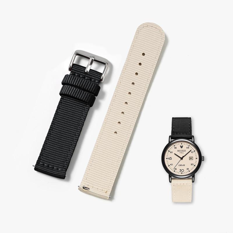 20mm Waterproof Sailcloth Watch Strap Two-Sided Nylon Watchband Quick Release Band Sport Belt