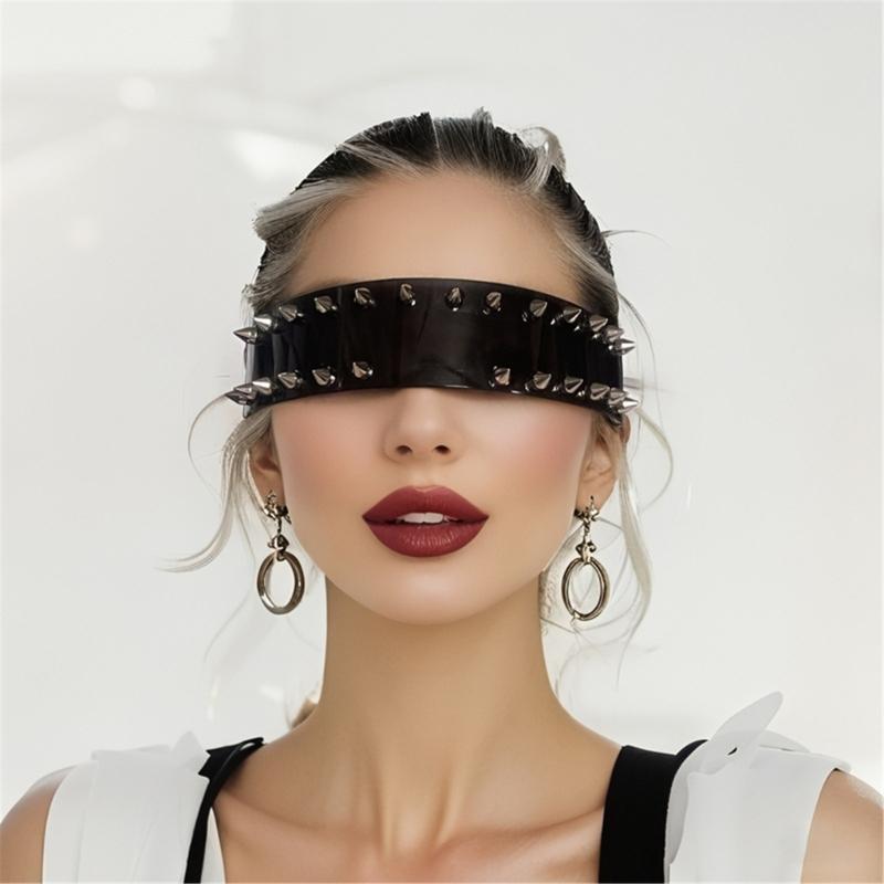 Punk Rivets Sunglasses Lightweight PC Studs Party Dance Eyewear For Outdoor Sports And Street Fashion