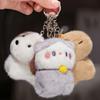 Capybara Plush Toy Pendant Capibara Plushie Keychain Bag Key Ring Cute Dog Cat Dolls Car Decoration Christmas Gift