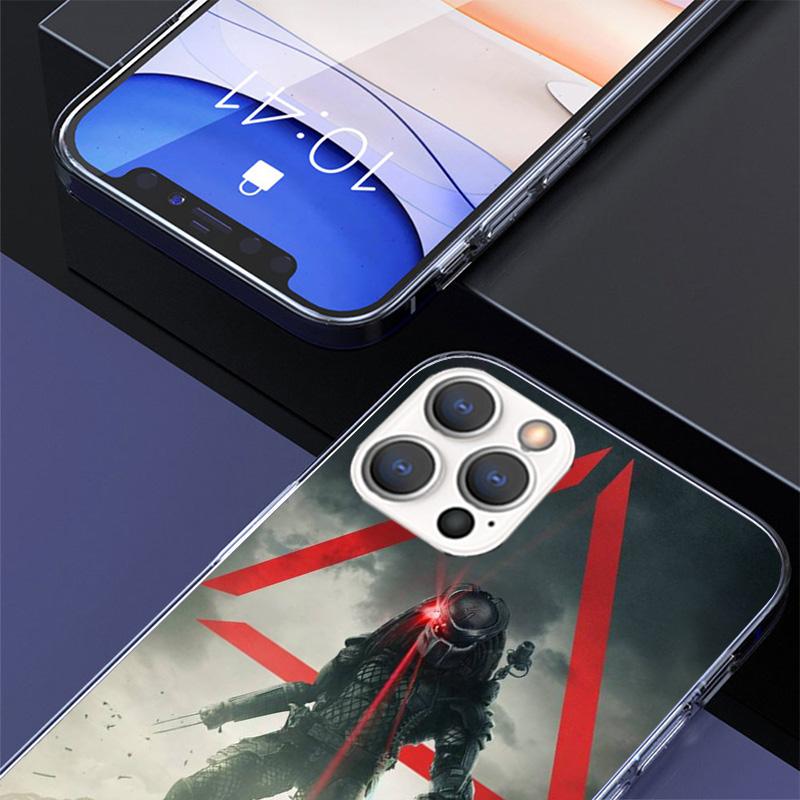 Alien Vs Predator Painted Phone Case For iPhone 17 Air 16 15 Pro Max 14 Plus 13 Mini 12 11 Cover 7 8 SE Silicone Shell Print Fun