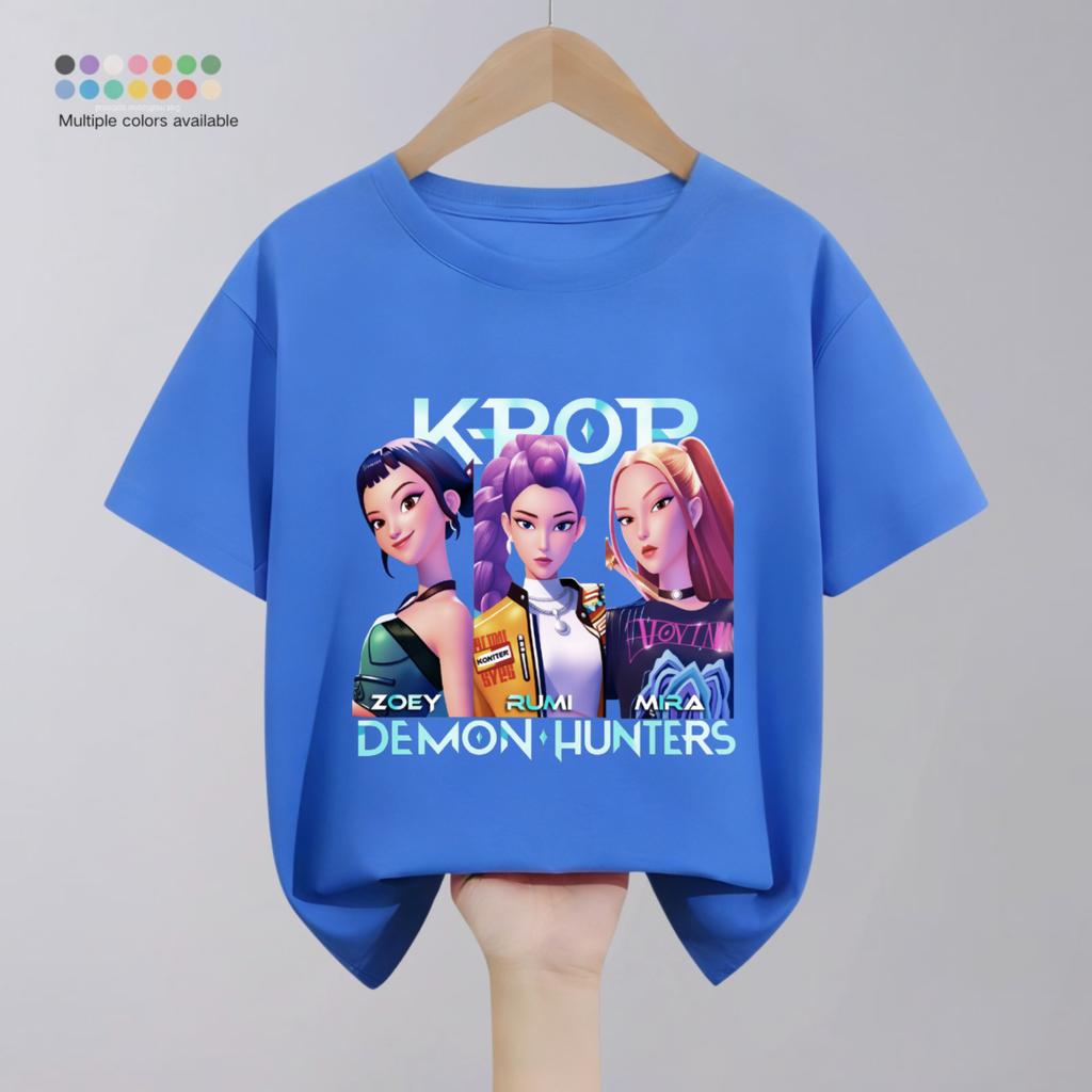 Kpop lovci démonů Dětské oblečení Trička Letní Nová móda Populární Top s krátkým rukávem Tričko Dětské oblečení Ležérní trička