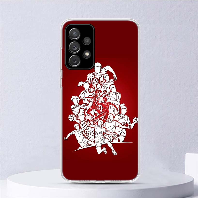 

Handball Sport Soft Case For Samsung Galaxy A17 A16 A26 A36 A56 A15 A14 A13 A55 A54 A53 Phone Cover A25 A35 A24 A34 A23 A33 Samsung A12 5G