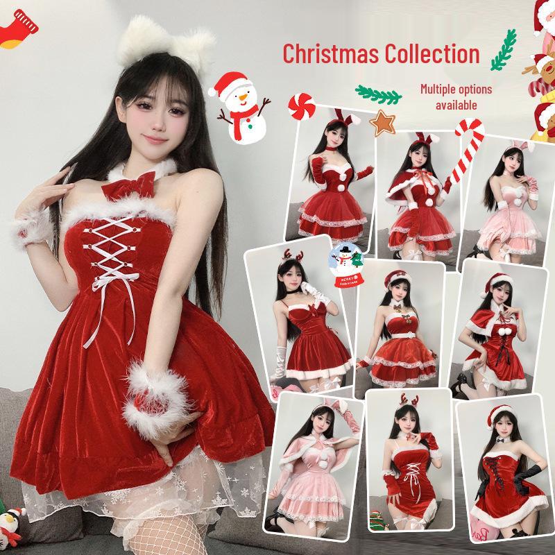 2024 Women's Sexy Christmas & New Year Costume - Little Devil Performance Outfit for Social Media Influencers