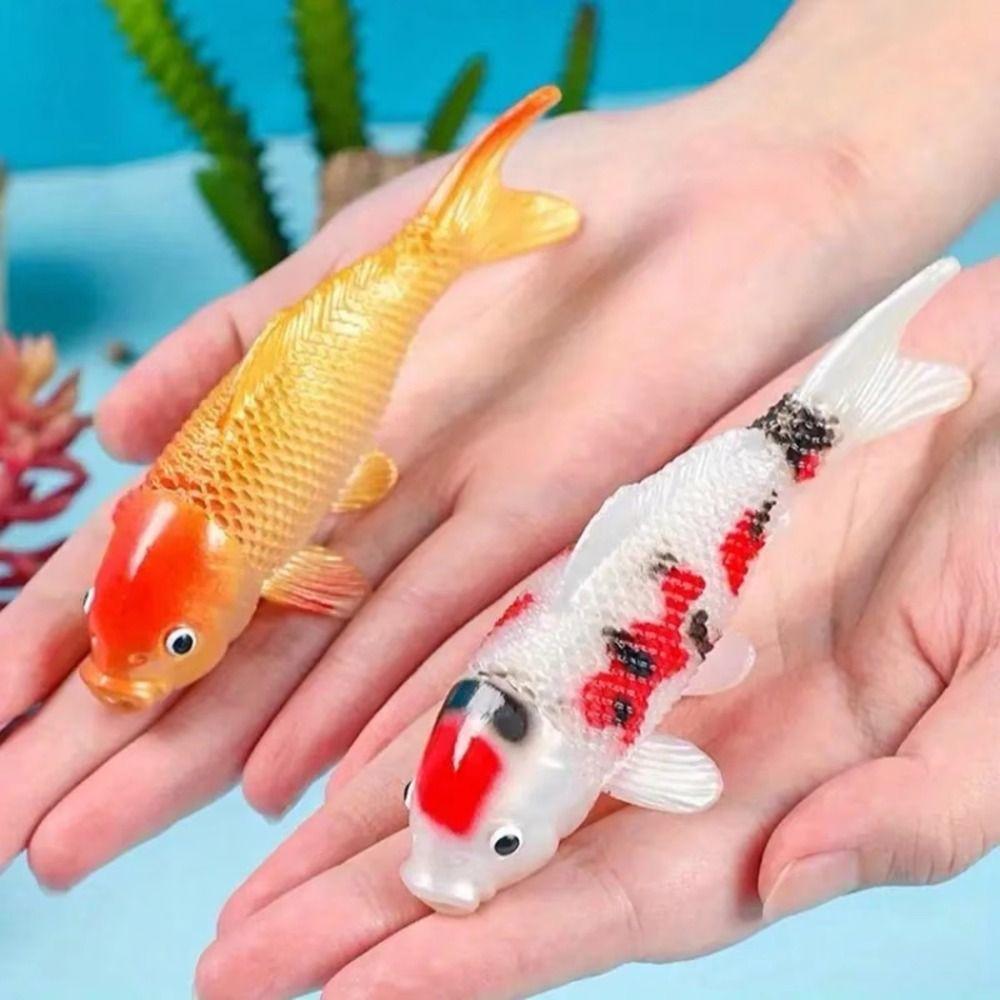 Lifelike Appearance Artificial Koi Fish Realistic Texture Goldfish Model  Aquarium Decoration