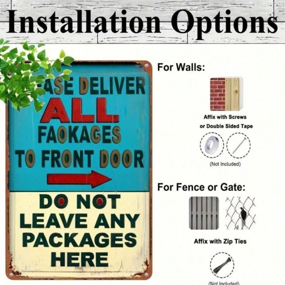 Metal Poster Wall Decor, Diamond Decor Vintage Aluminum Sign for Door