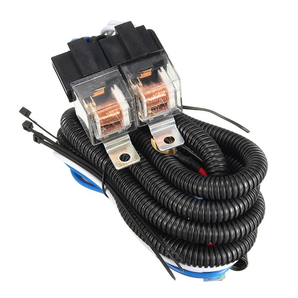 H4 Car LED Headlight Relay Wiring Harness Kit Headlamp Enhancer Brightener Car Light Bulb Socket Plug Auto Headlight Accessories чёрный