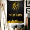 Name Custom Vegas Golden Knights Wall Tapestry Aesthetic Wall Hanging Printed Fabric Blanket Decorative Tapestries for Bedroom Living Room Home Decor