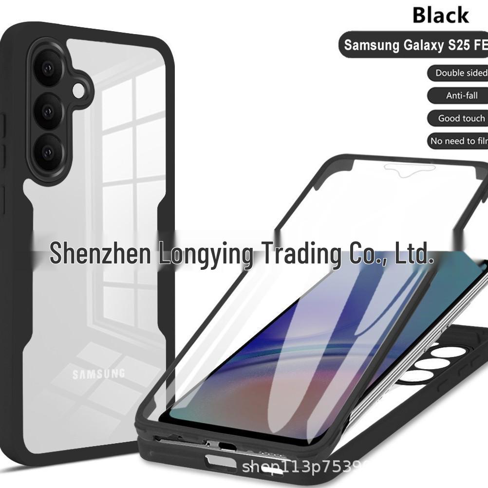 Samsung S25FE Qicai 360° Full Coverage Transparent Case & Film | S26 Plus Drop Protection