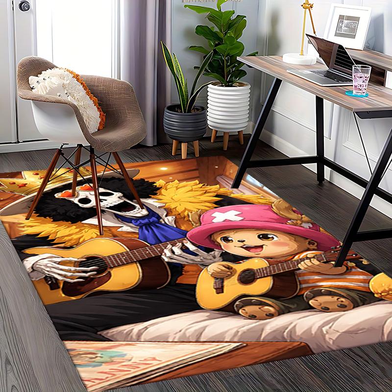 1pc Adventure Straw Hat Carpet Rug for Bedroom Living Room Decor Sofa Home Game Area Rug Non-slip Floor Mat. D7270154