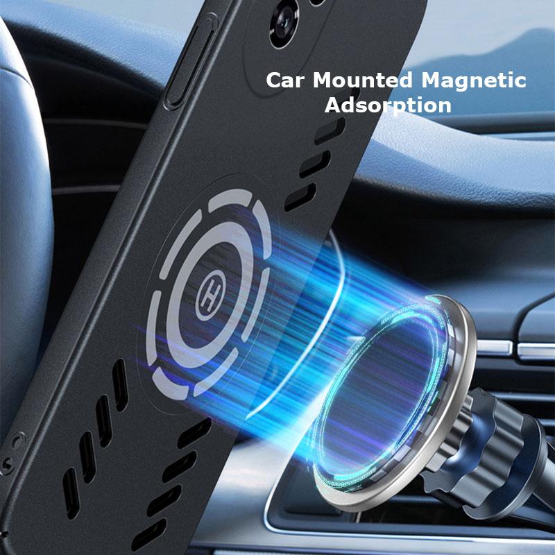 For Honor 200 100 Pro Rock Sand Ice Magnetic Heat Dissipation Matte Anti-fingerprint PC Case Breathable Cooling Anti-slip Cover Shell