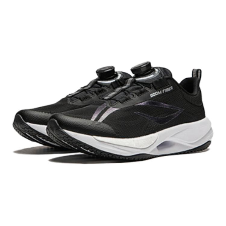 Li Ning Kids Lightweight Running Shoes Kids Sneakers Black White YKFU034-5