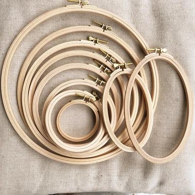 Beech Round Embroidery Hoops Hand Embroidery Rack Ring Wooden Cross Stitch Hoop DIY Needlecraft Sewing Frame Tool Accessories