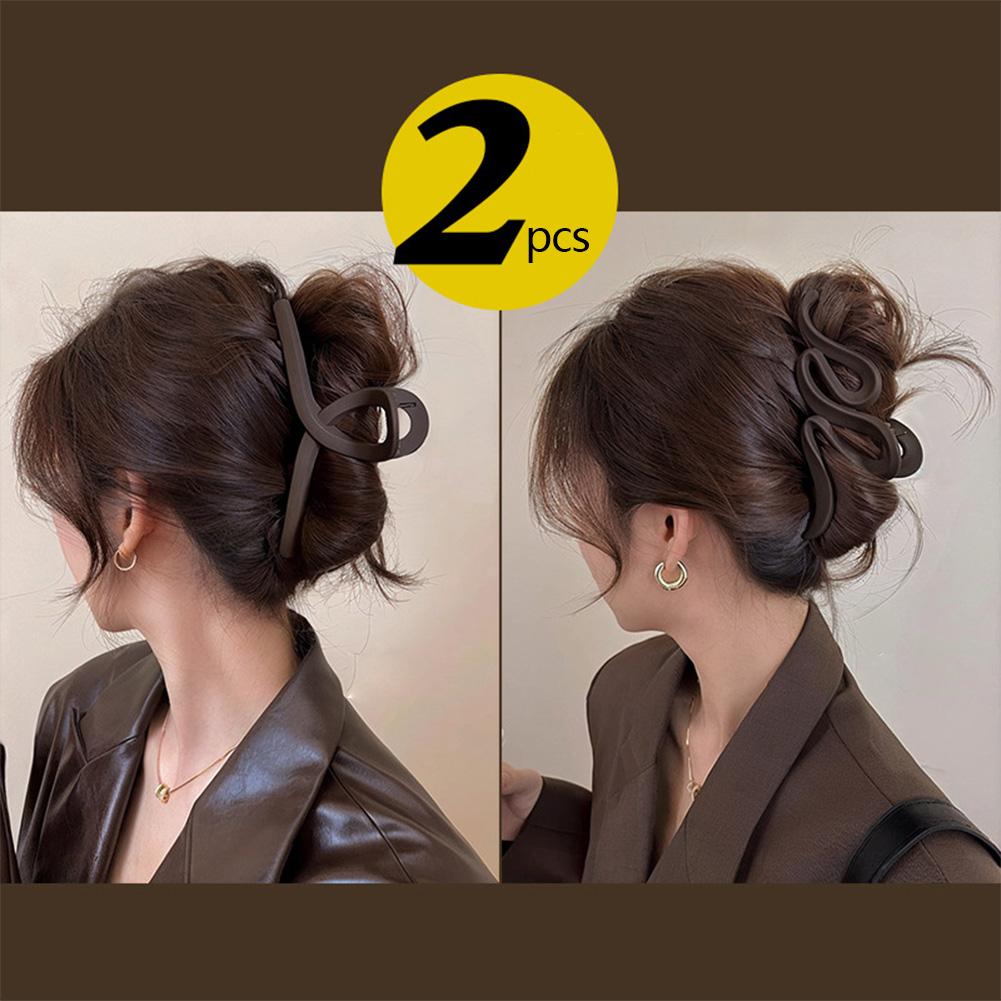 

2 шт./набор Простая Модная Матовая Неправильной Формы Заколка Зажим для Волос Однотонный Прочный Головной Убор Заколка Аксессуары для Волос 01