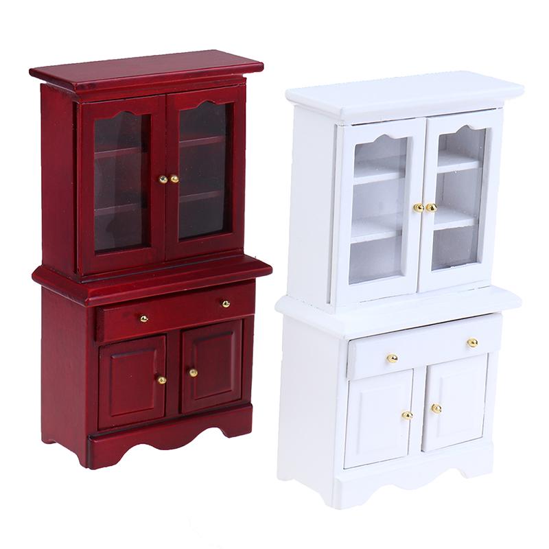 1/12 Puppenhaus Miniaturmöbel Multifunktions Holzschrank Bücherregal Modell Spielzeug