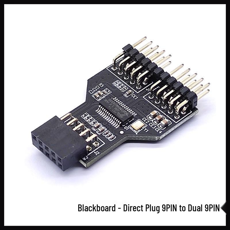 USB 2.0 9-Pin to Dual 9-Pin Expansion Hub for Motherboards
