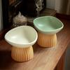 Corn-Shaped Contrasting Color Fruit Plate Niche Special-Shaped Ceramic High-Footed Plate Household Coffee Table Snack Plate Fruit Plate High Value