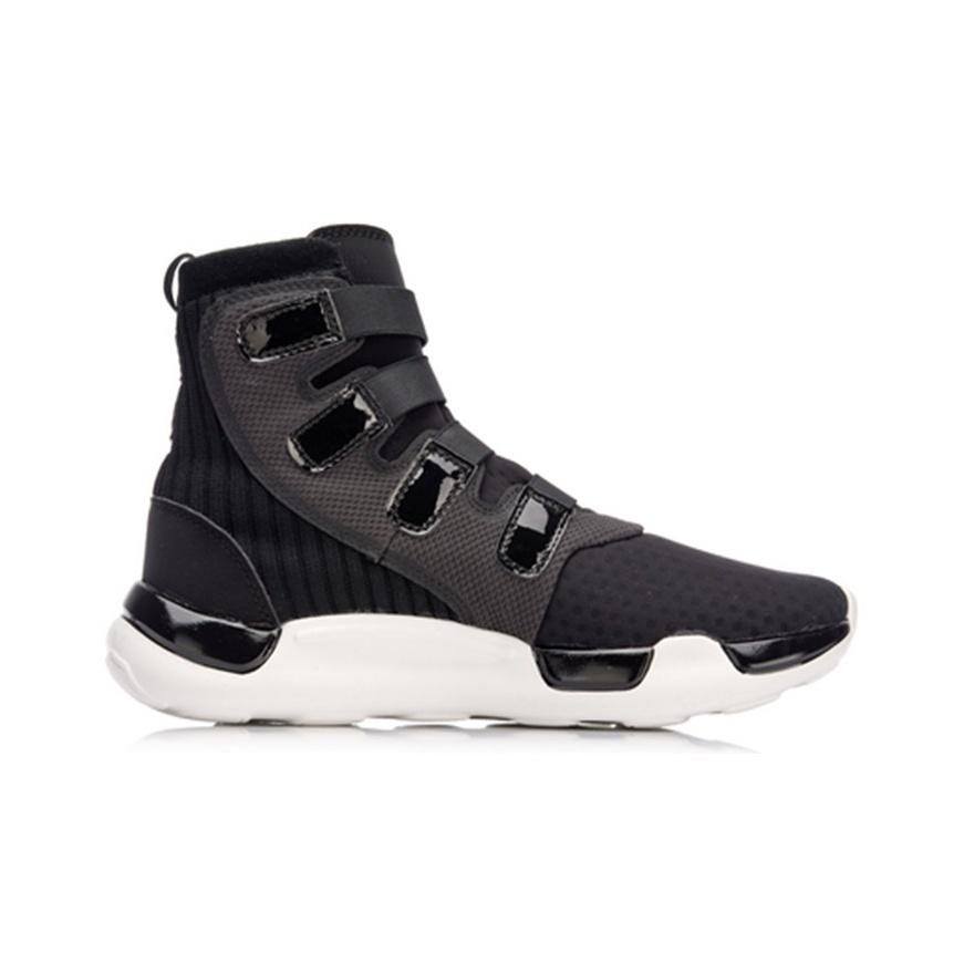 Li-Ning Wade Samurai Ολόσωμα Πλεκτά Απορρόφησης Κραδασμών Ψηλά Ρετρό Παπούτσια Μπάσκετ Ανδρικά sneakers Μαύρα AGWN021-1