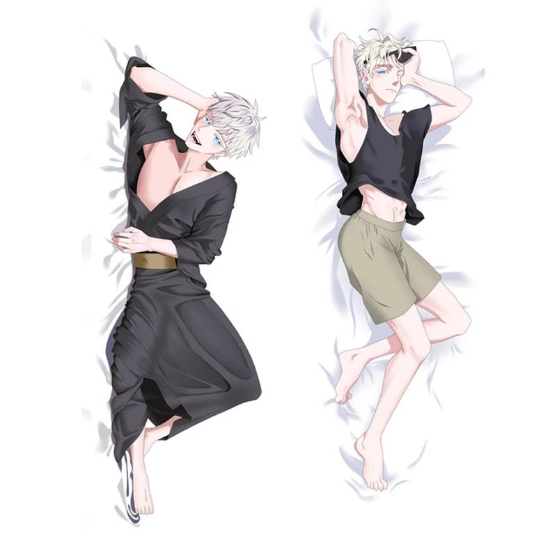 Anime Pillow Case Jujutsu Kaisen Gojo Satoru Dakimakura Hugging Body Pillow Case Peachskin Pillow Cover Double-sided Printed