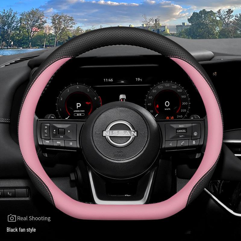 Ultra-Thin Non-Slip Steering Wheel Cover for 2024 Nissan Land Cruiser Interior Enhancement