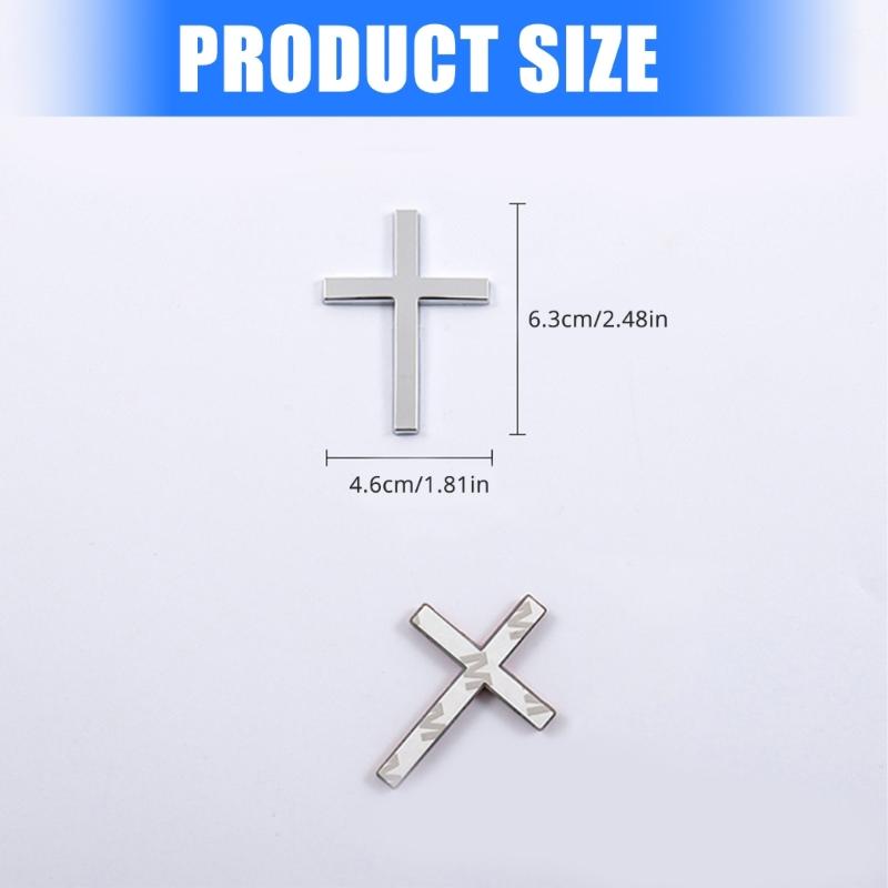 Metallkreuze Aufkleber Klebend 3D Christus Kreuze Abzeichen Außen Dekoration Embleme Abzeichen Aufkleber für Fahrzeug LKW