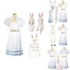 Anime Beastars Haru Cosplay Costume White Rabbit Fancy School Uniform Wig Suit
