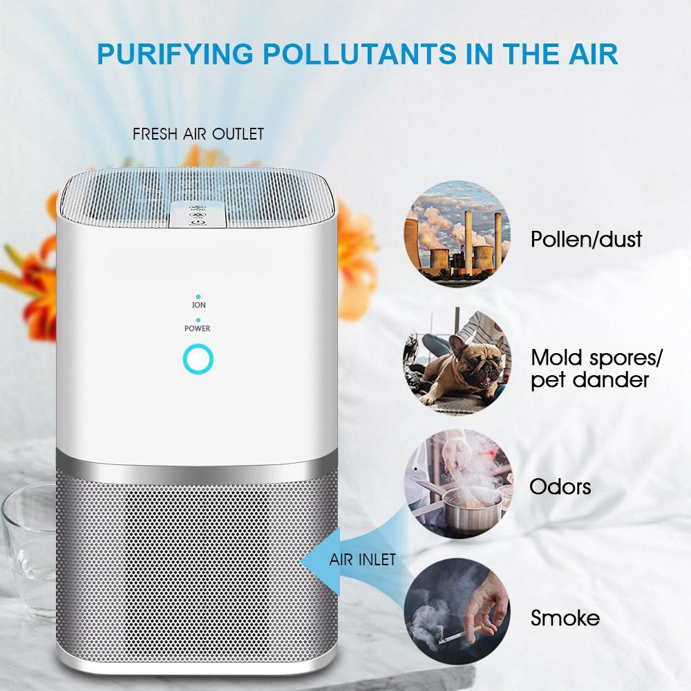 A-DST01 Air Purifier HEPA Active Carbon Filter No Ozone Odour PM Eliminator Air Purification