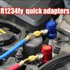 R1234yf Quick Couplers Adapter 1pair High/Low Side Adjustable Connectors Kit for Car AC System Evacuation Recharging