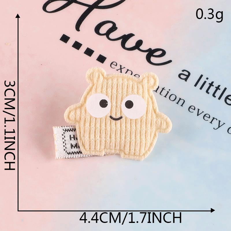 Stoff Aufkleber Dekorative Schmuckstücke Niedlicher Plüschbär Cartoon Haarnadel Lederring Zubehör Brosche Handgemacht DIY Haarschmuck Zubehör