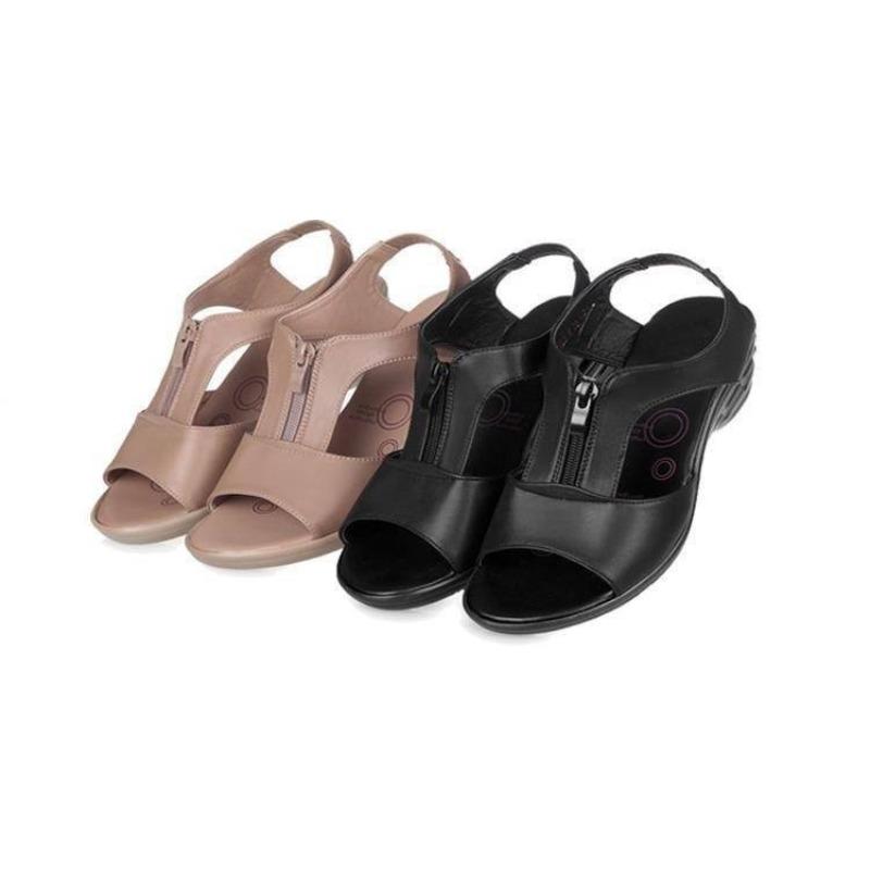 Comfortable Soft Soled Mother's Shoes Large Slope Heel Women's Shoes Casual Sandals