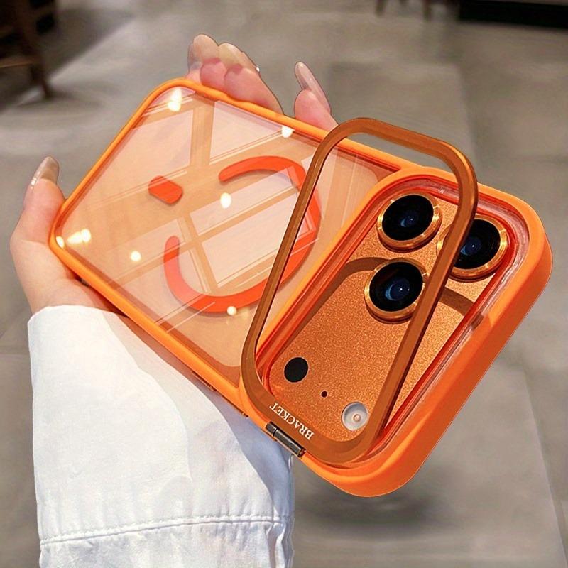 Transparent Magnetic Bracket Phone Case For For Iphone 17 16 1 14 13 Pro Max 16Pro 17Pro Lens Protection Holder Stand Cover