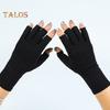 1 Pair Health Care Gloves Balanced Pressure Elastic Wrap Lightweight Neat Seams Half-Finger Design for Cycling Driving Fitness Touchscreen Mountain