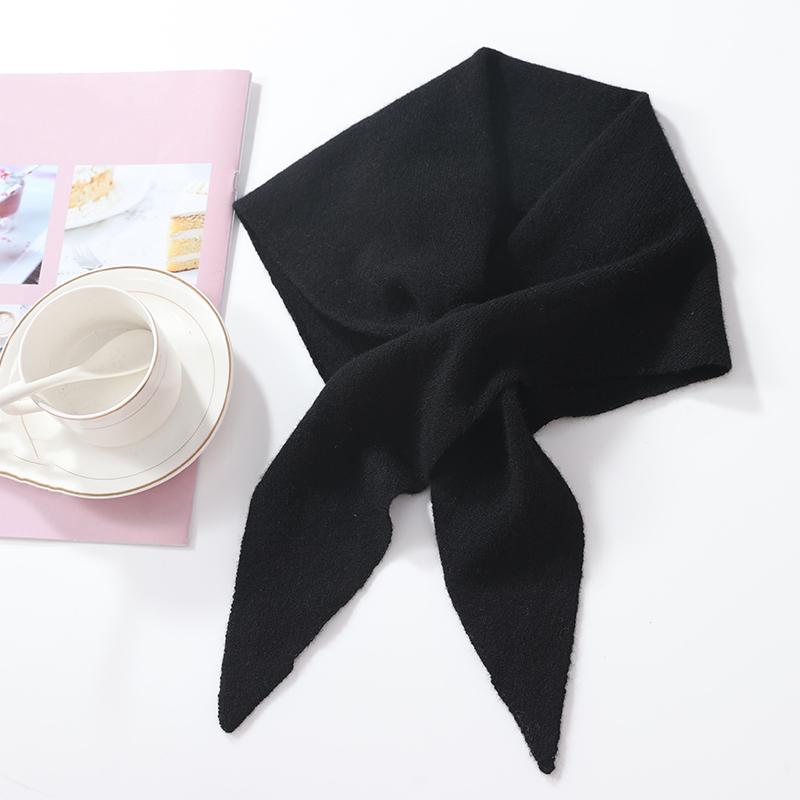 Écharpe Triangle Tricotée 100% Laine Pour Femmes Douce Chaude Cache-cou Croisé Mini Douce Mode Fausse Col Wraps en Laine