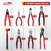 HOUSERAN Tool Set 8-Piece with Case: Nipper, Pliers, Radio Pliers, Water Pump Pliers, Rubber Hammer for Home, DIY, and Repair