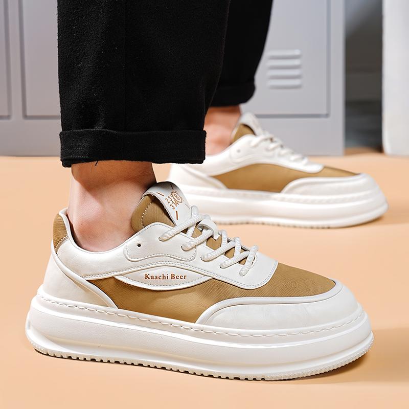 Men Casual Leather Luxury Vulcanized Shoes Flat Designer Antiskid Sneakers Autumn Brand Suede Shoes Comfortable Footwear2024 New