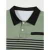 Summer Men's New Chest Fake Pocket Digital Printed Lapel Button Up Short Sleeve Top