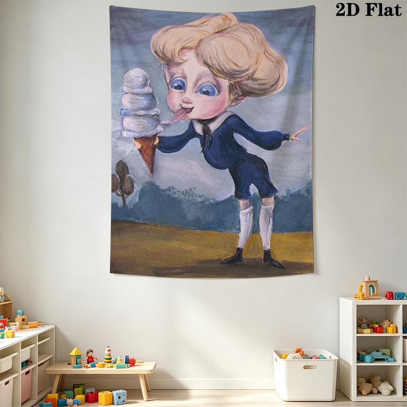 The Boring Blue Boy Pattern Home Decor Tapestry, Wall Hanging, Decorative RV Wall Cloth.SGT0917533