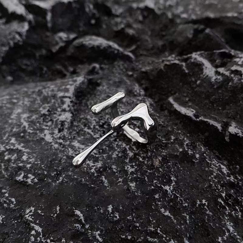 Chunky Vintage Silver Stackable Knuckles Rings Finger Rings Neutral Retro Ring Y2K Knuckles Rings for Women Girls