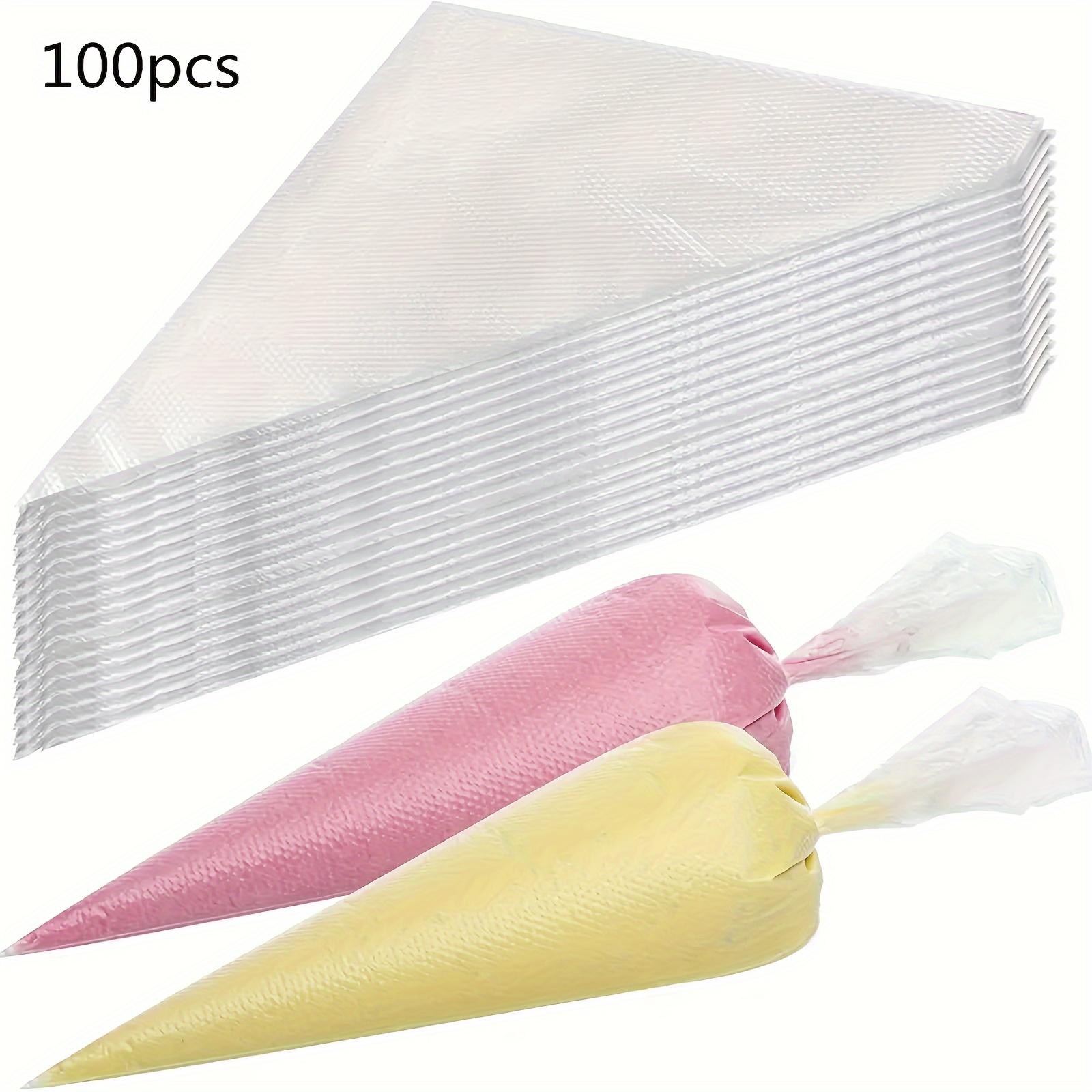 

200PC Heavy Duty Piping Bags 16x25cm | Leakproof Disposable Icing Bags for Fondant Cake Decor Macarons | Bakery Kitchen Tools