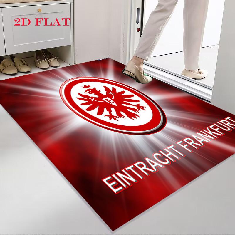 Eintracht Frankfurt Logo Teppich für Wohnzimmer Schlafzimmer Zuhause Sofadekoration, Kinderspiel rutschfeste Bodenmatte